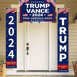 3 Pcs Trump Vance 2024 Porch Signs, Banners Outdoor, Gift For Trump Supporters, Election 2024