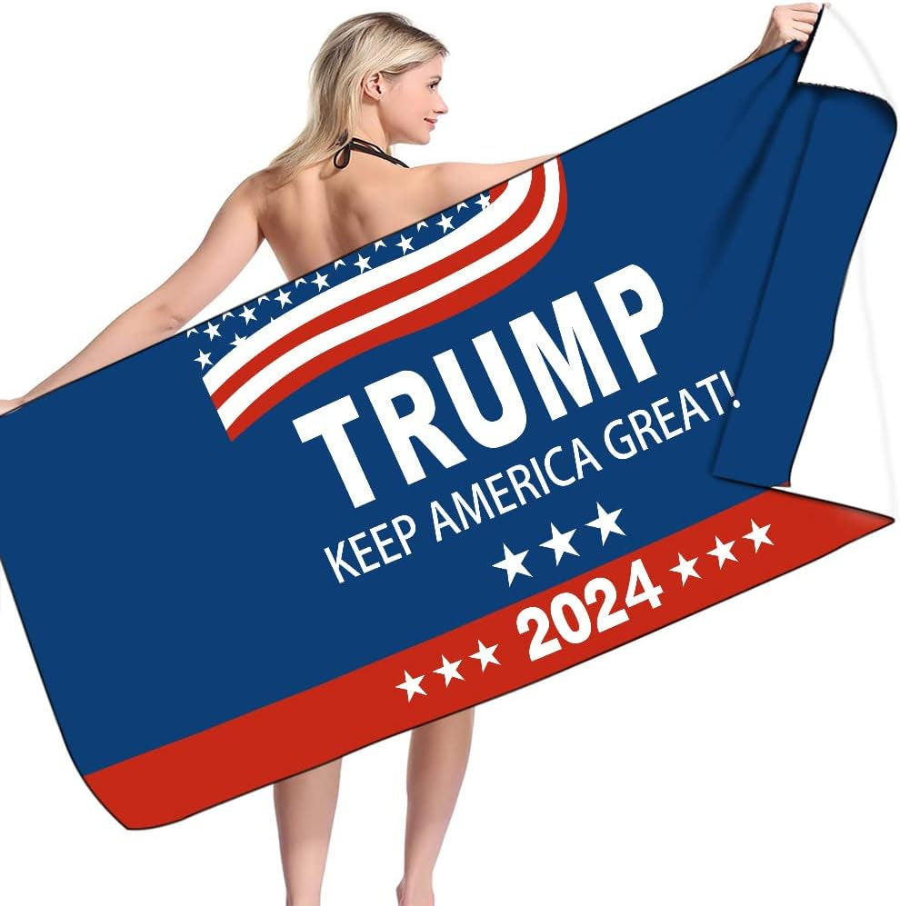 Keep America Great Trump 2024 Beach Towels, Gift For Trump Fans, Election 2024