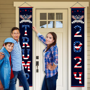 Trump Voted 2024 Take America Back and Save America Again Porch Signs, Banners Outdoor, Gift For Trump Fans