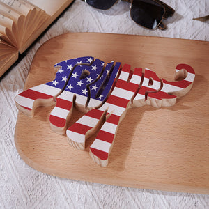 Trump Elephant Wood Sculpture, Gift For Trump Supporter