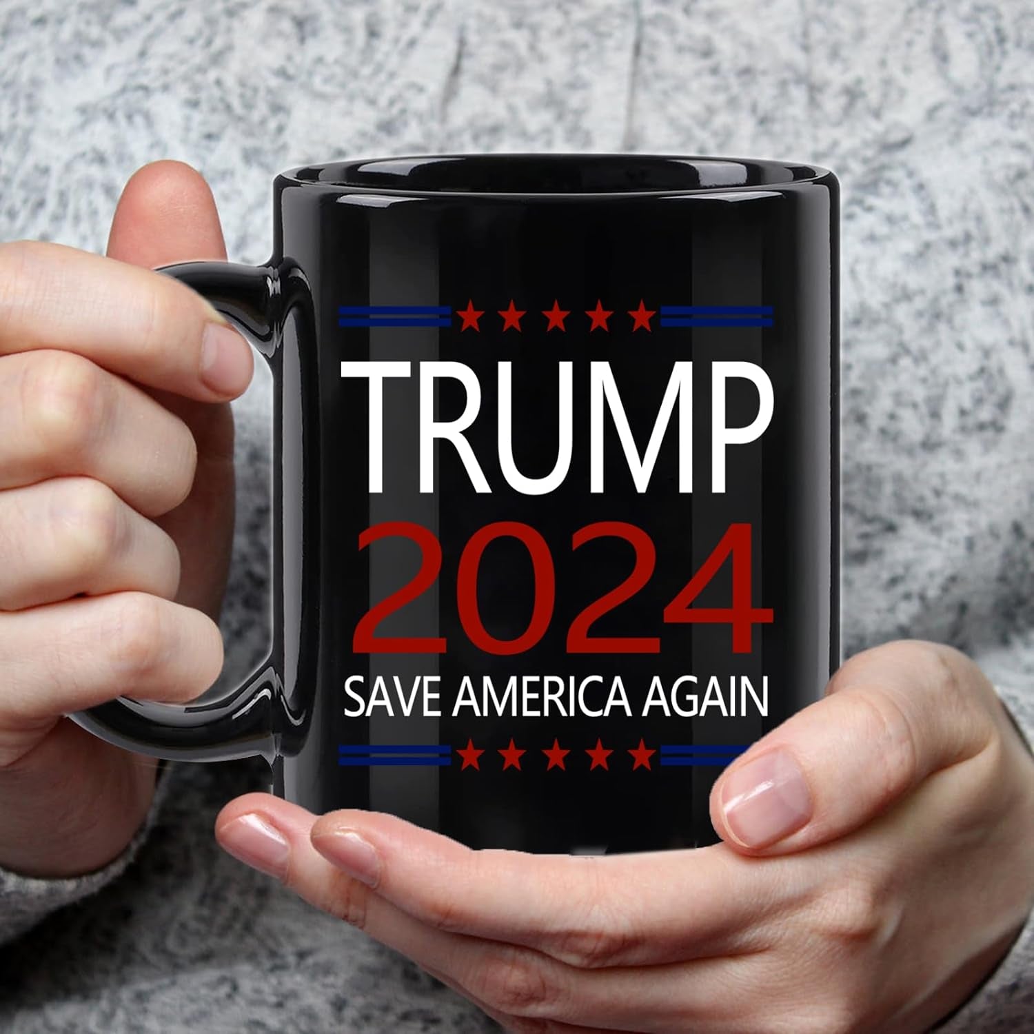 Save America Again Black Mug, Gift For Trump Fans, Election 2024