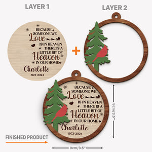 Someone We Love Is In Heaven, Personalized 2 Layers Ornaments, Memorial Ornaments For Loss Of Loved One