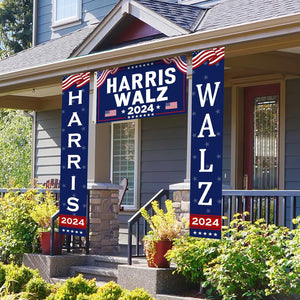 3 Pcs Harris Walz Porch Signs, Banners Outdoor, Gift For Kamala Harris Supporters, Election 2024