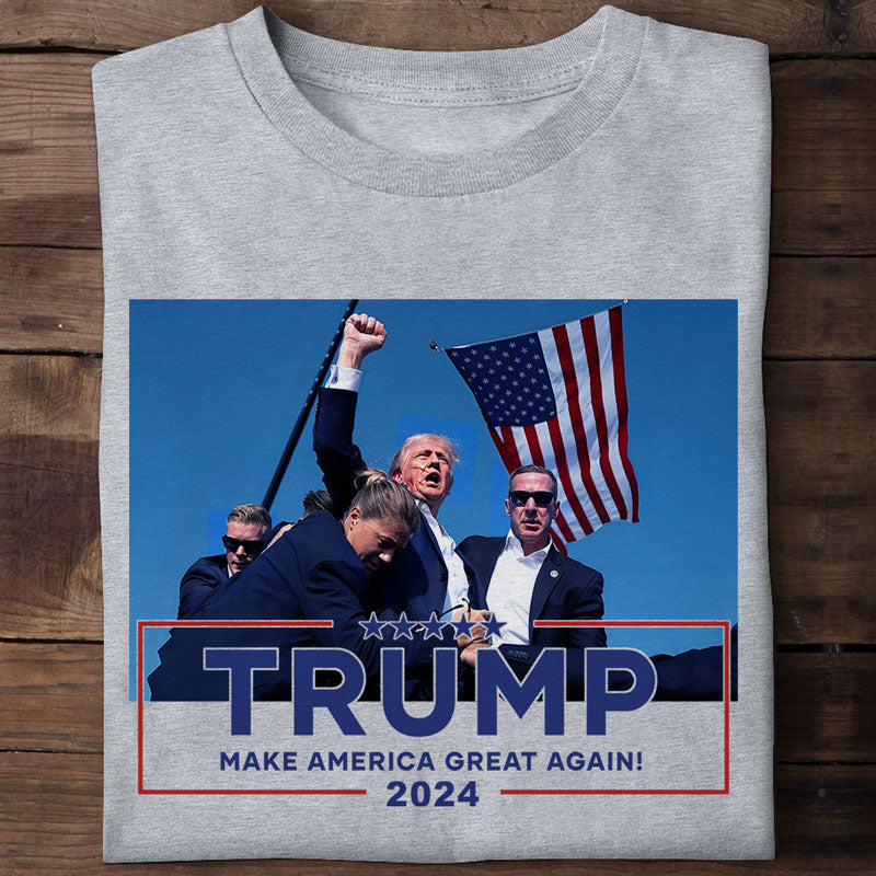 Trump Fist In The Air Butler Pennsylvania Speech Shirt, Failed Assassination, Election 2024