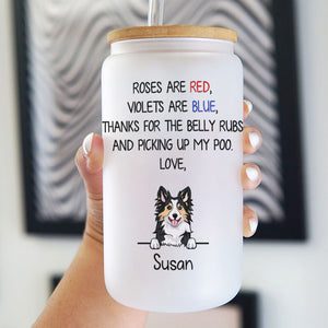 Mother's Day Gift Box For Dog Lovers, Personalized Glass Cup Set, Roses Are Red Violets Are Blue, Birthday Gift