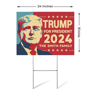 Trump For President 2024, Personalized Yard Sign, Trump Yard Sign, Election 2024