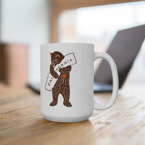 Bear Hugging California Mug, Wildfire California Mug, Calamity Mug