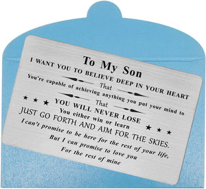 To My Son, I Want You To Believe Deep In Your Heart, Wallet Insert Card, Thank You Dad Gifts, I Love You Dad, Gifts For Father's Day, Gifts For Lovers