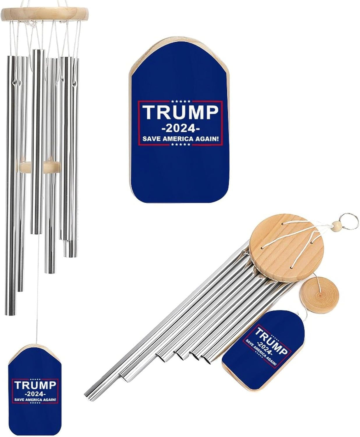 Trump Save America Again Wind Chimes, Gift For Trump Fans, Election 2024