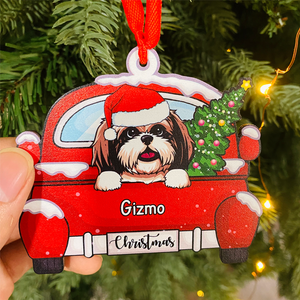 Personalized Christmas and Dogs, Christmas Shaped Ornament, Custom Gift for Dog Lovers