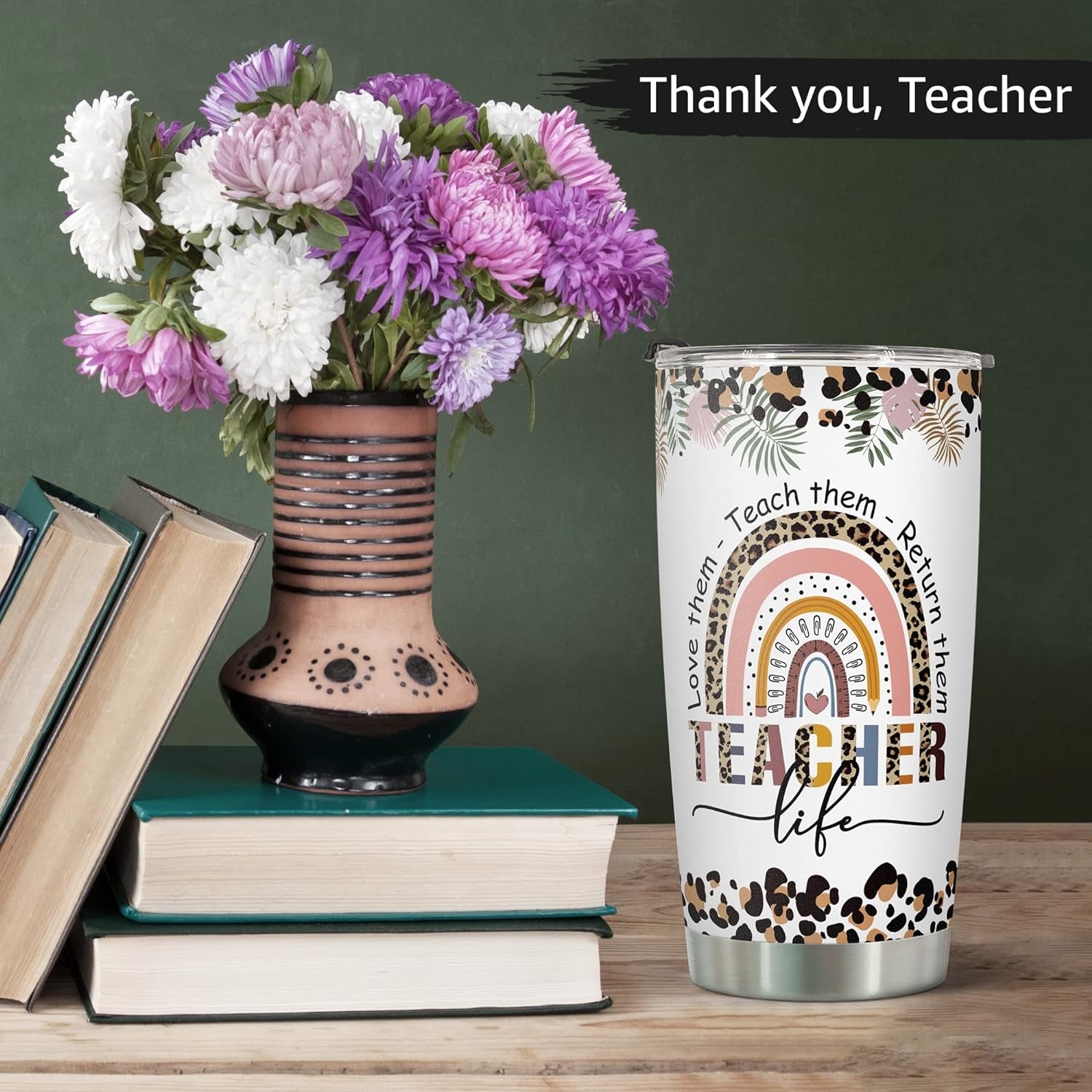 Teacher Supplies Tumbler Cup Mug,Teacher Appreciation Gifts from Students 20oz