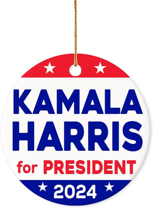 Kamala Harris for President 2024 Ornament, Kamala Ornaments, Election 2024