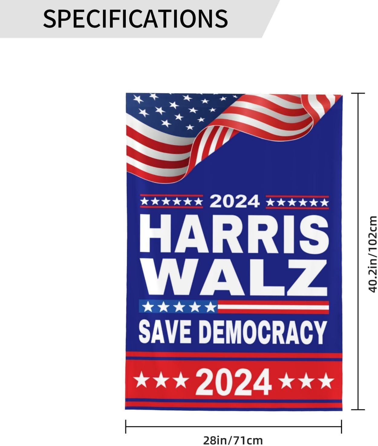 Kamala Harris Walz 2024 Garden Flag, Gift For Kamala Harris Supporters, Election 2024