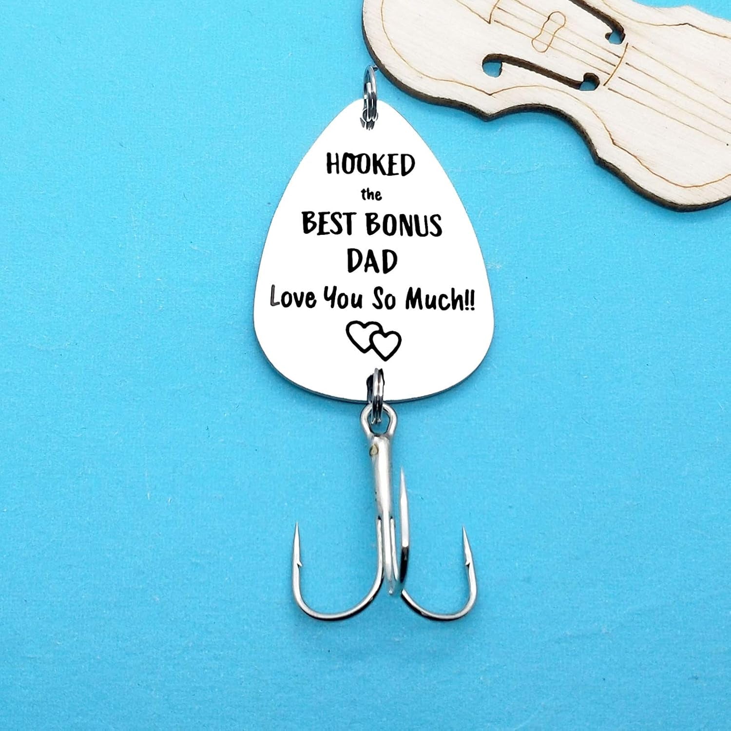 Hooked the Best Bonus Dad Love You so Much Fishing Hook, Gifts For Father's Day, Gifts For Lovers