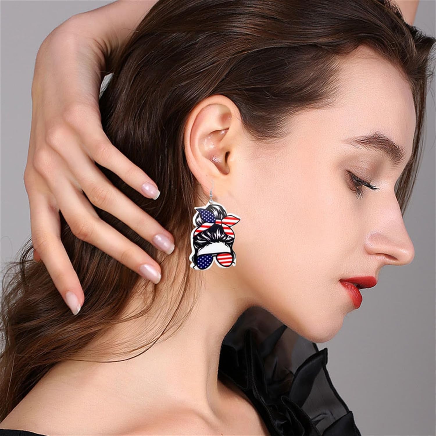 American Girl Flag Republican, Trump Earrings, Election 2024