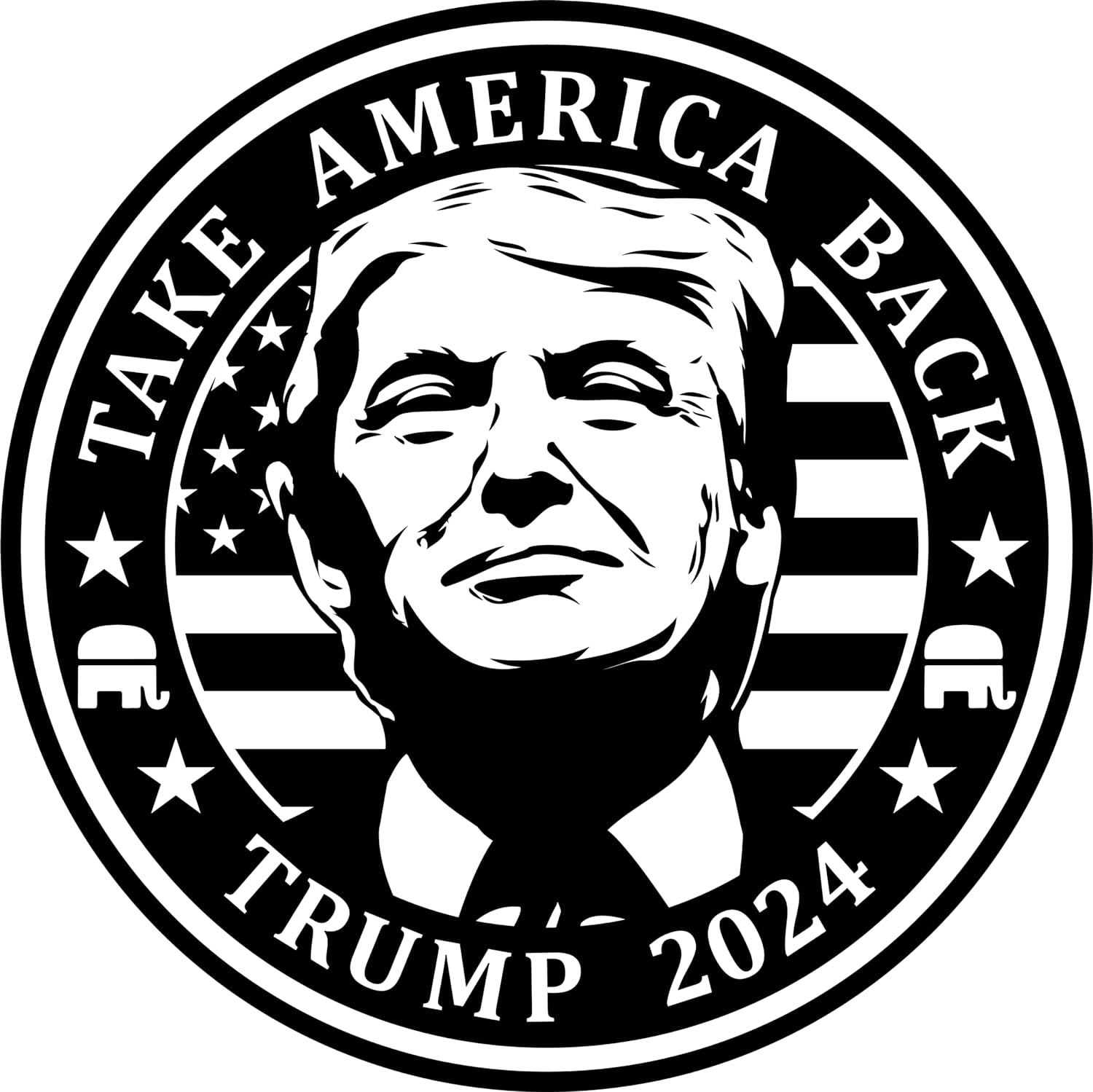 2Pcs Take Back America Trump Decal, Gift For Trump Fans, Election 2024