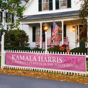 Kamala Harris 2024 Banner, A Woman's Place In The White House For The People Banner, Gift For Kamala Harris Supporters, Election 2024