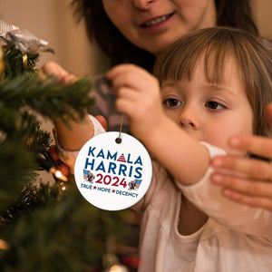 Kamala Harris 2024 Ornament, True Hope Decency Ornament, Personalized Ornaments, Kamala Ornaments, Election 2024