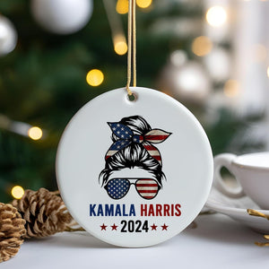 Kamala Harris 2024 Ornament, Lady Women American Flag Ornament, Personalized Ornaments, Kamala Ornaments, Election 2024