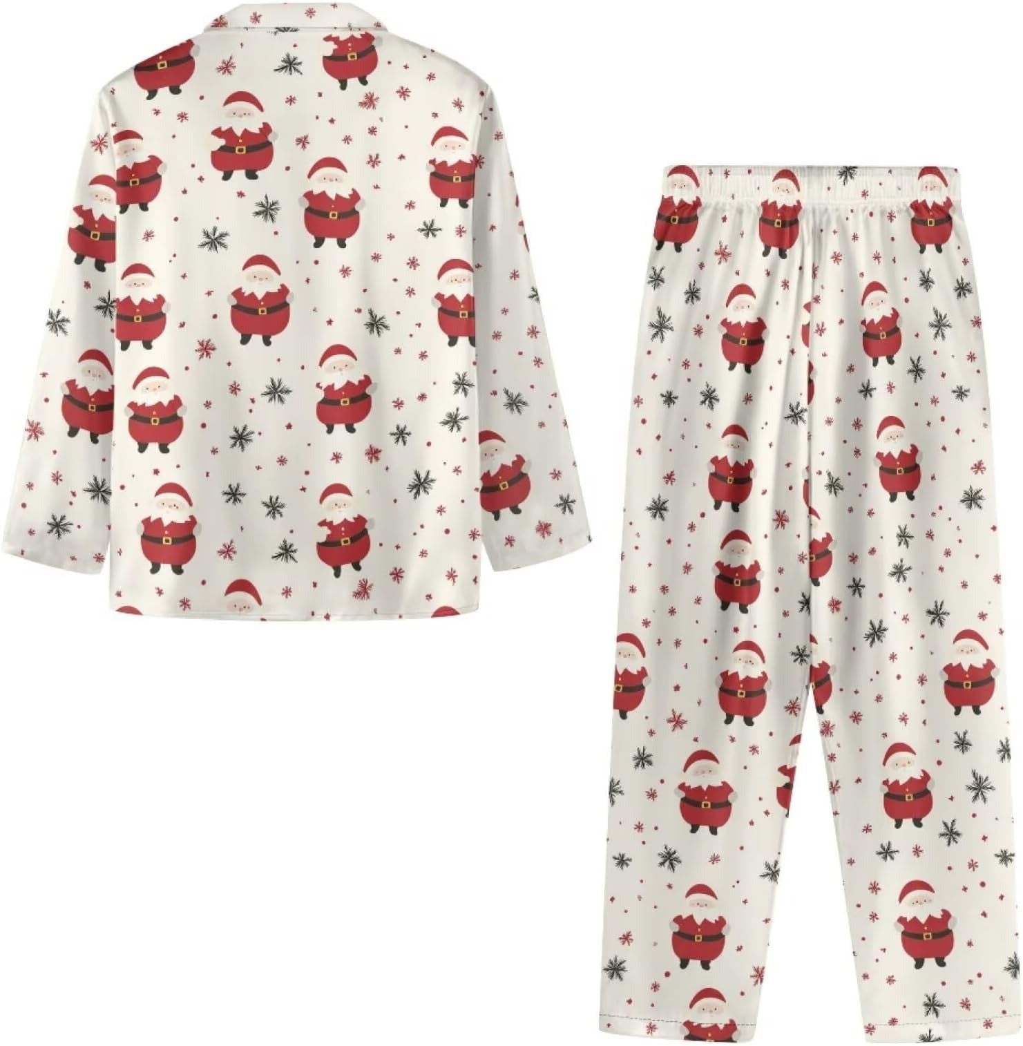 Pajamas Santa Clause Pattern Print, Gift For Dog Lovers, Christmas Pajamas, Christmas Sleepwear