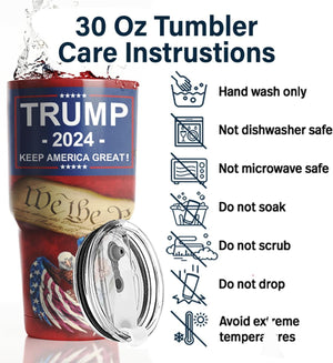American Flag Tumbler 2024, Gift For Trump Supporters, Election 2024