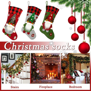 3pcs Christmas Socks Large Christmas, Socks Santa Claus's Reindeer, Christmas Stocking, Christmas Party Decoration