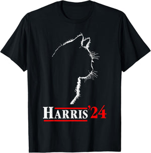 Harris '24 T Shirt, Kamala Cat T Shirt, Election 2024