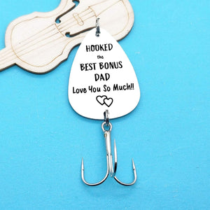 Hooked the Best Bonus Dad Love You so Much Fishing Hook, Gifts For Father's Day, Gifts For Lovers