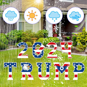 9Pcs Trump Voted 2024 Yard Signs, Gift For Trump Fans, Election 2024