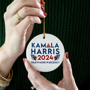 Kamala Harris 2024 Ornament, True Hope Decency Ornament, Personalized Ornaments, Kamala Ornaments, Election 2024