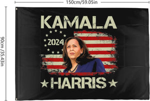 Kamala Harris American House Flag, Gift For Kamala Harris Supporters, Election 2024