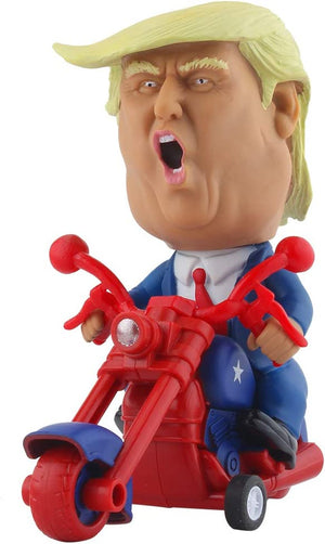 Donald Trump Riding Motorcycle Toy Figure, Gift for Trump Fans, Election 2024