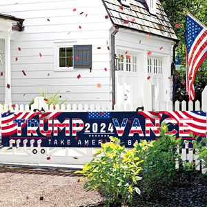 Trump Vance Take America Back 2024 Banner, Gift For Trump Supporters, Election 2024