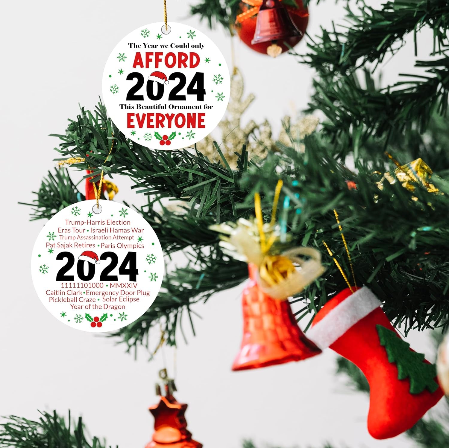 2024 Year in Review Christmas Ornament, Christmas Tree Decorations, Christmas Gifts