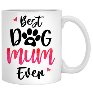 Best Dog Mom Dog Mum Ever, Personalized Accent Mug, Gift For Dog Lovers