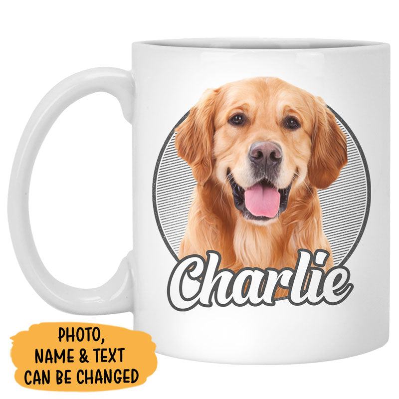 Thanks For Picking Up My Poop Custom Pet Portrait, Personalized Accent Mug, Gifts For Pet Lovers, Custom Photo