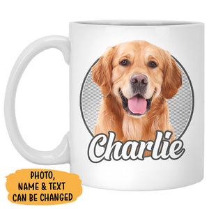 Thanks For Picking Up My Poop Custom Pet Portrait, Personalized Accent Mug, Gifts For Pet Lovers, Custom Photo