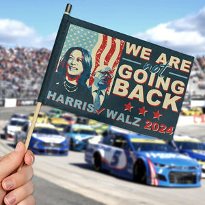 We Are Not Going Back, Two Sides Hand Flag, Gift For Kamala Harris Supporters, Election 2024