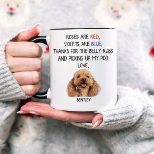 Roses Are Red Violets Are Blue Pop Eyed, Personalized Ceramic Mug, Gift For Dog Lovers