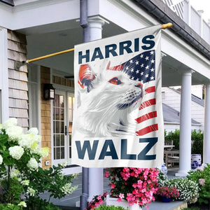 Harris Walz Cat US Flag, Kamala Harris Flag, Gift For Kamala Harris Supporters, Election 2024