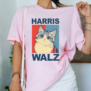 Harris Walz Cat Red Blue, Kamala Harris Shirt, Gift For Kamala Harris Supporters, Election 2024