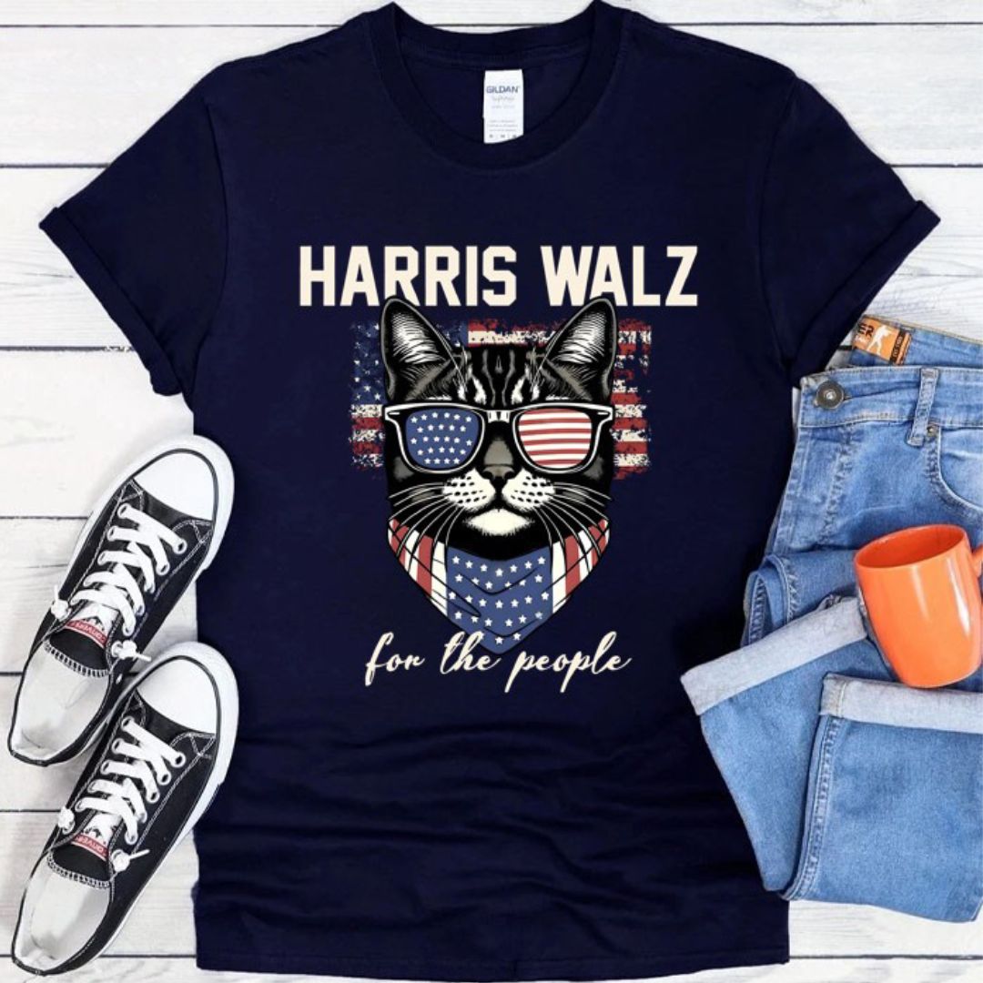 Harris Walz For The People Cat US, Kamala Harris Shirt, Gift For Kamala Harris Supporters, Election 2024