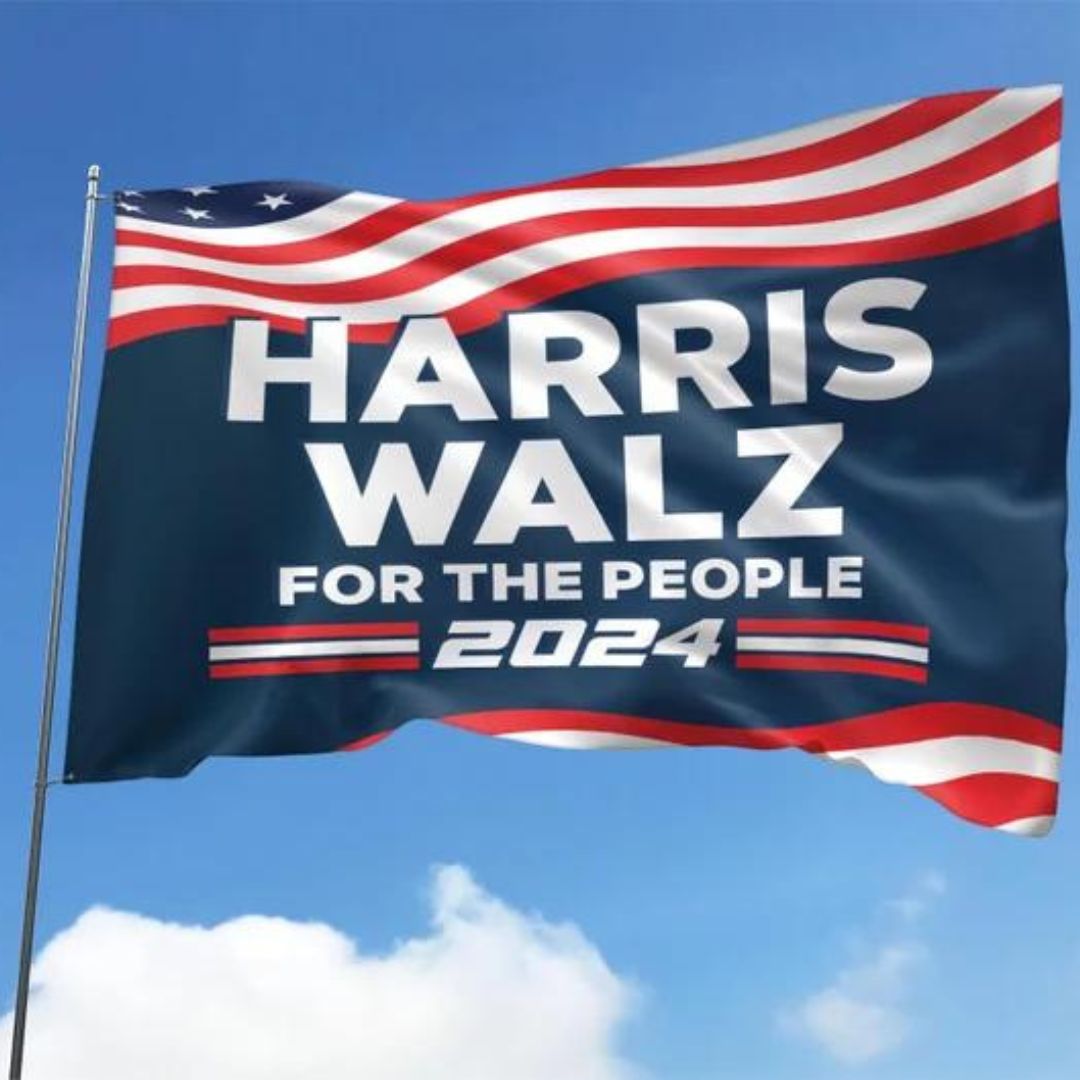 Harris Walz For The People 2024 America, Kamala Harris House Flag, Gift For Kamala Harris Supporters, Election 2024