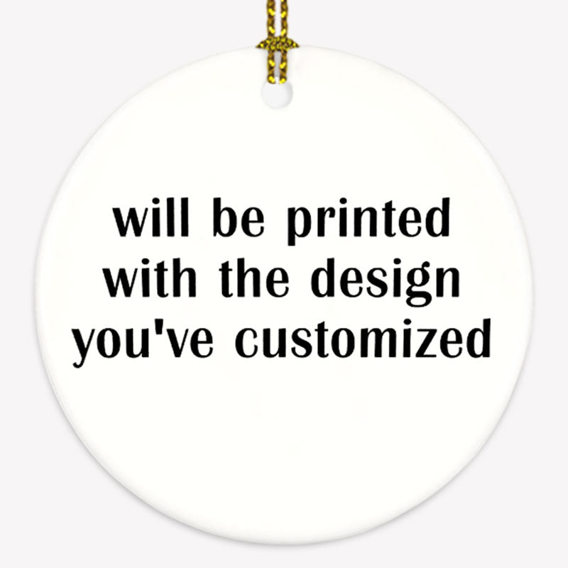 CERAMIC CIRCLE ORNAMENT Replicate Your Customized Design Onto A Ceramic Circle Ornament