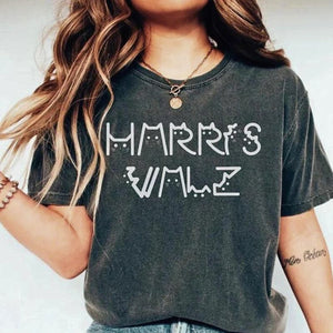 Harris Walz Cat Lettering Dark Shirt, Gift For Kamala Harris Supporters, Election 2024