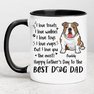 I Love Treats I Love Walkies, Personalized Accent Mug, Custom Gifts For Dog Lovers