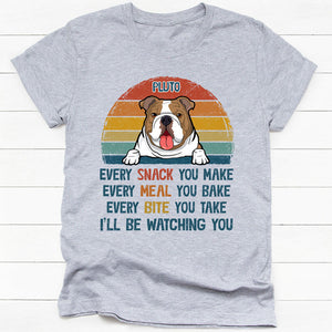 Every Snack You Make Retro, Personalized Shirt, Gift for Dog Lovers, Custom Photo