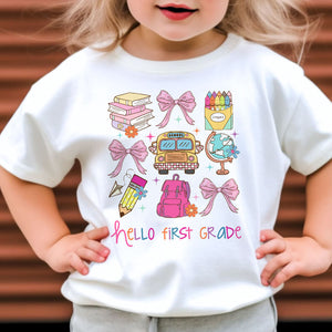 Back To School Coquette, School bus, Book, Personalized Shirt, Gifts For Girl