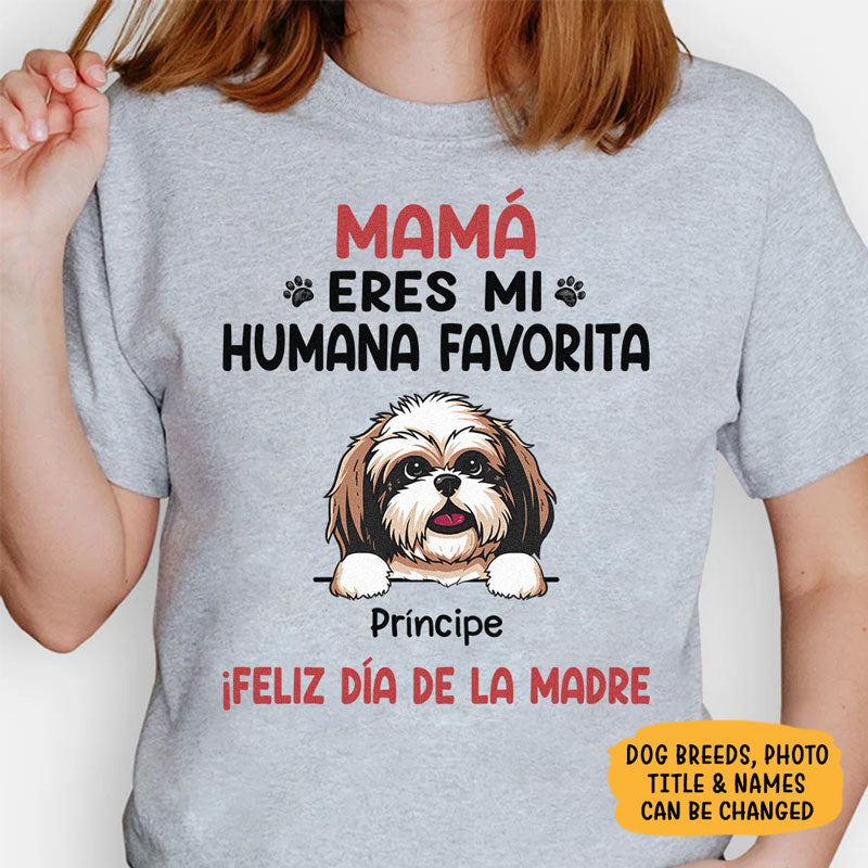 Camisetas Personalizadas, Eres Mi Humana Favorita, Camiseta Personalizada Para Amantes de los Perros, T Shirts Para Crea