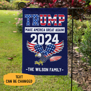 Trump Take America Back Eagle, Personalized Garden Flag, Gift For Trump Fans, Election 2024